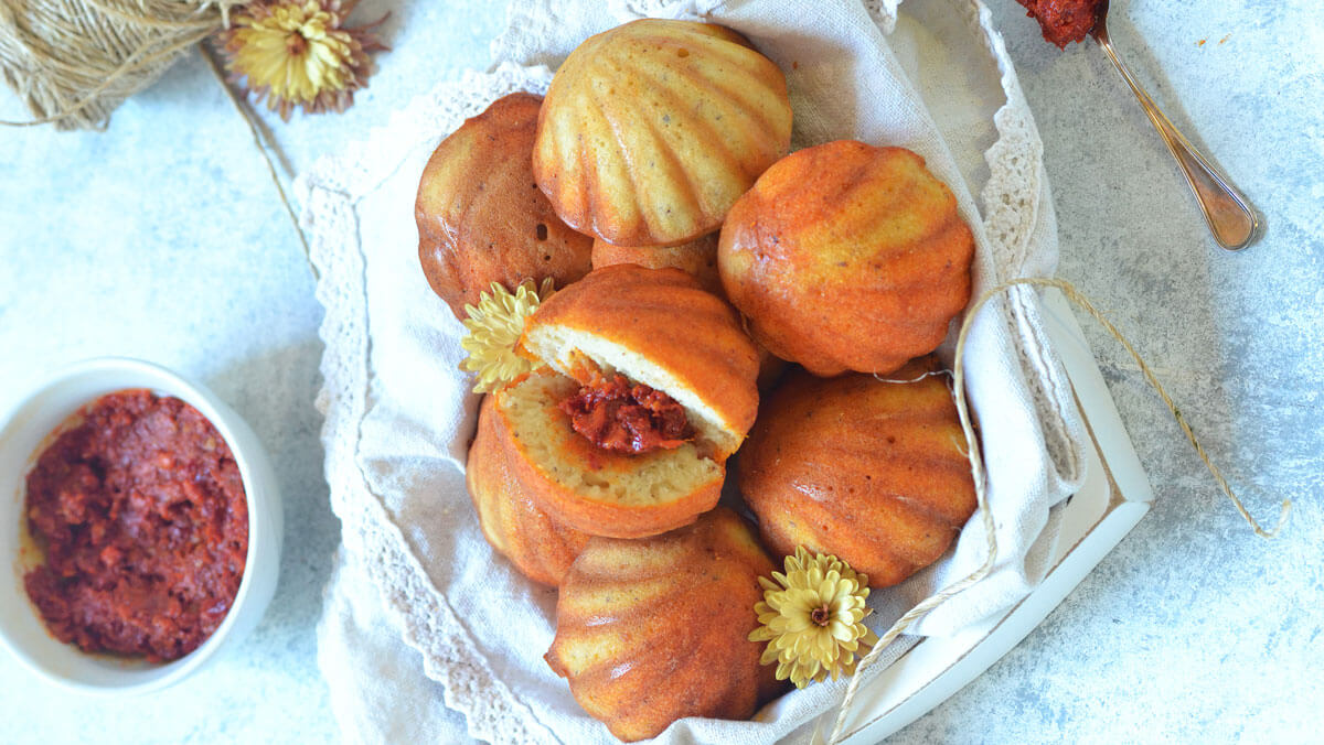 Muffin salati con cuore di ‘nduja