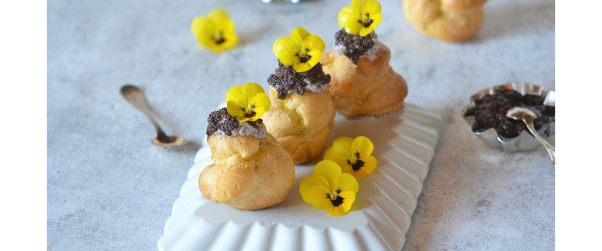 Bignè salati con ricotta e olive