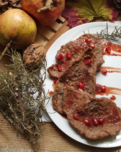 scaloppine di vitello al melograno